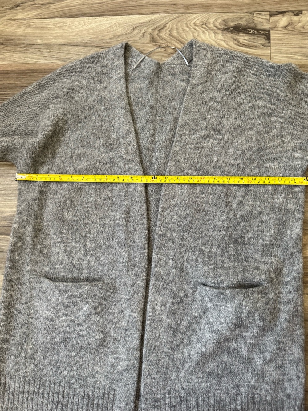 AllSaints Zoe Cardigan Relaxed Fit Wool Blend in Grey Marl Size Medium - Picture 9 of 11